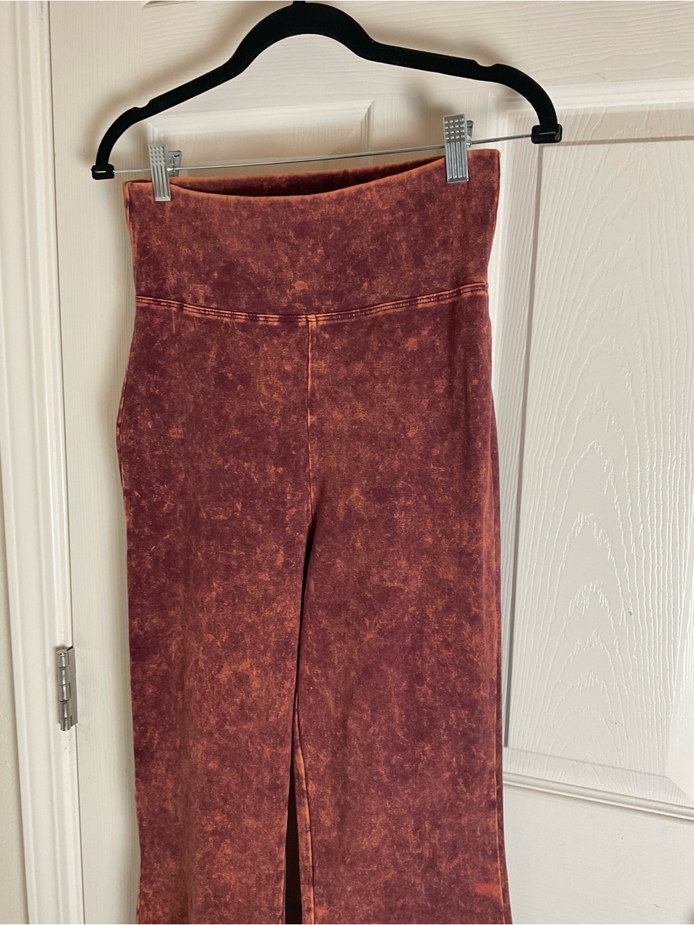 Zenana Signature Mineral Acid Wash Bell Bottom Flare Pants High Waist Stretchy M - Picture 4 of 8